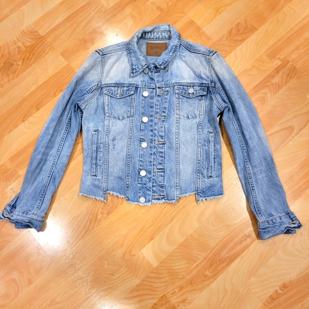 Blank NYC Raw Hem Denim Jacket Size XS - Picture 4 of 10